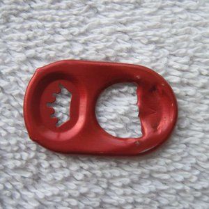 100 Red Budweiser Beer Pull Tab Openers Crown Punch Hole Necklace Jewelry Crafts